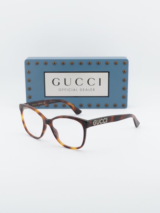 Gucci GG0421O 002 Cat Eye Eyeglasses 55mm - Havana main image 5